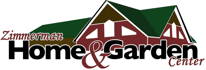Zimmerman Home & Garden Center logo with a red barn-style building and green roof
